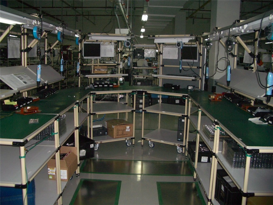 线棒U型工作台板装配线